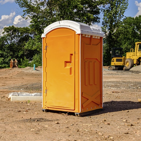 how often are the porta potties cleaned and serviced during a rental period in Lott Texas